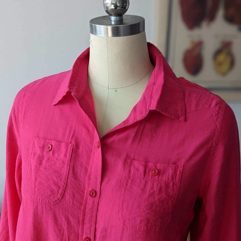 Hot pink shirt M - Picture 3 of 8